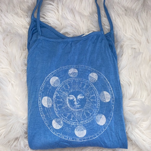 Blue Tank Top with Moon and sun - Picture 1 of 3